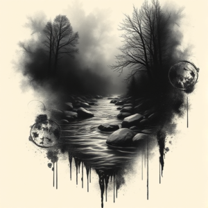 Dark Art River Tattoo