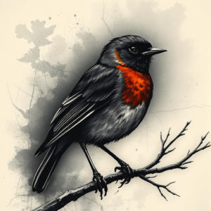 Dark Art Robin Tattoo