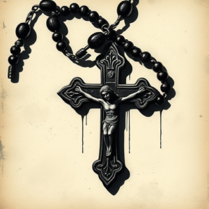 Dark Art Rosary Tattoo