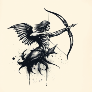 Dark Art Sagittarius Tattoo