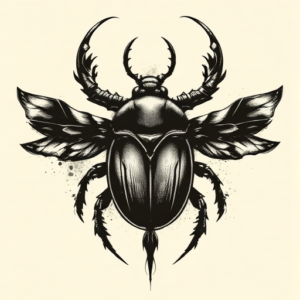 Dark Art Scarab Tattoo