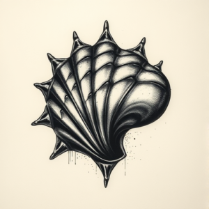 Dark Art Seashell Tattoo