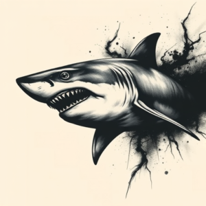 Dark Art Shark Tattoo