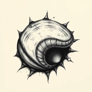 Dark Art Shell Tattoo