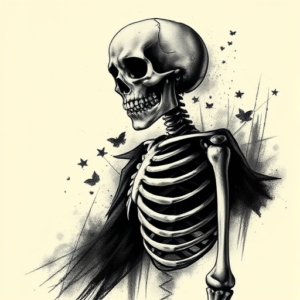Dark Art Skeleton Tattoo