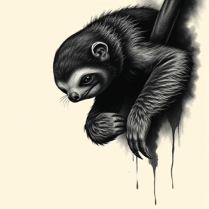 Dark Art Sloth Tattoo