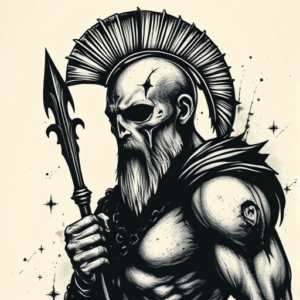 Dark Art Spartan Tattoo