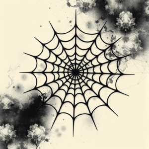 Dark Art Spiderweb Tattoo