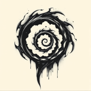 Dark Art Spiral Tattoo