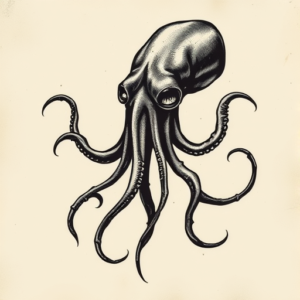 Dark Art Squid Tattoo