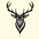 Dark Art Stag Tattoo