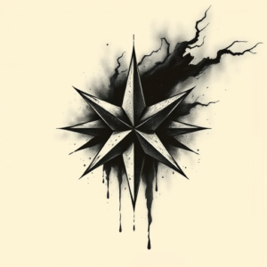 Dark Art Star Tattoo