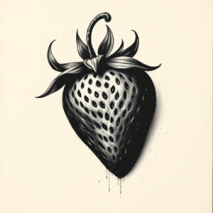 Dark Art Strawberry Tattoo