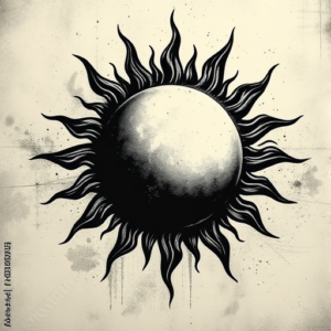 Dark Art Sun Tattoo