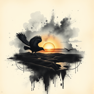 Dark Art Sunrise Tattoo