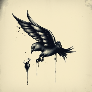 Dark Art Swallow Tattoo
