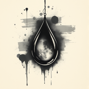 Dark Art Teardrop Tattoo