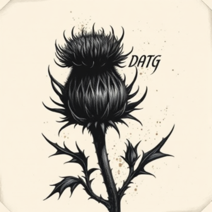 Dark Art Thistle Tattoo
