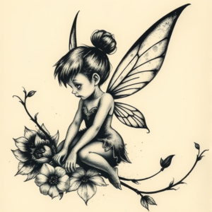 Dark Art Tinkerbell Tattoo