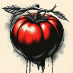 Dark Art Tomato Tattoo
