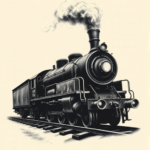 Dark Art Train Tattoo