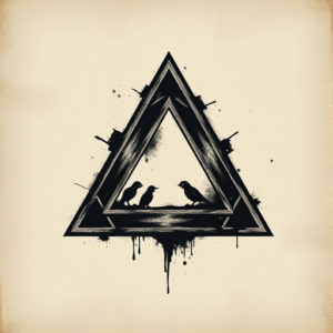 Dark Art Triangle Tattoo