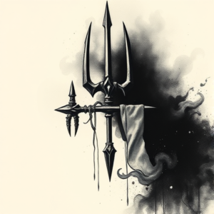 Dark Art Trident Tattoo