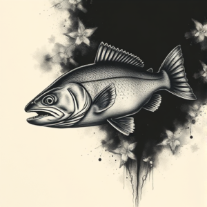 Dark Art Trout Tattoo