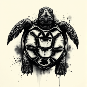 Dark Art Turtle Tattoo