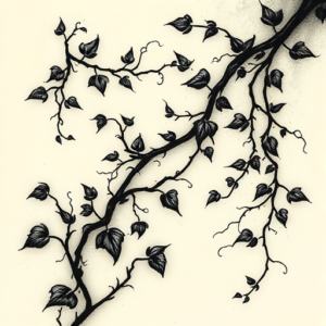 Dark Art Vine Tattoo