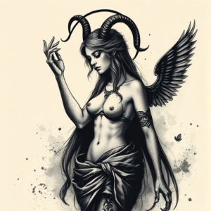 Dark Art Virgo Tattoo