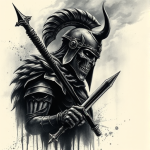 Dark Art Warrior Tattoo