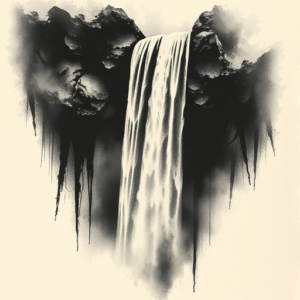 Dark Art Waterfall Tattoo