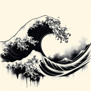 Dark Art Wave Tattoo