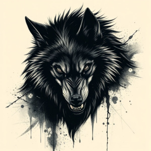Dark Art Werewolf Tattoo