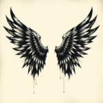 Dark Art Wings Tattoo