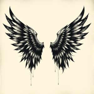 Dark Art Wings Tattoo