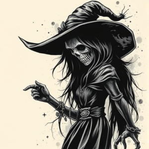 Dark Art Witch Tattoo