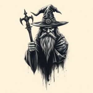 Dark Art Wizard Tattoo