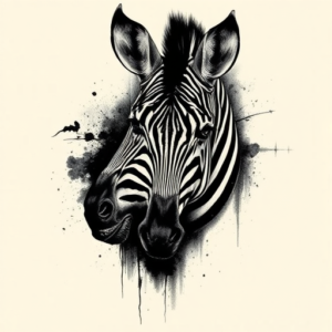 Dark Art Zebra Tattoo