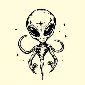 Doddle Alien Tattoo
