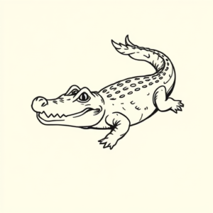 Doddle Alligator Tattoo