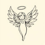 Doddle Angel Tattoo