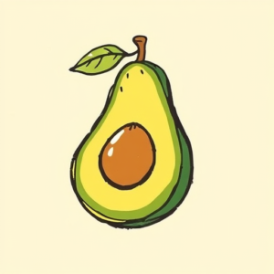 Doddle Avocado Tattoo