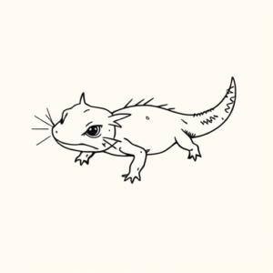 Doddle Axolotl Tattoo