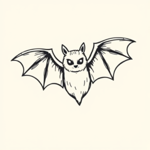 Doddle Bat Tattoo