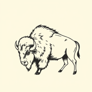 Doddle Bison Tattoo