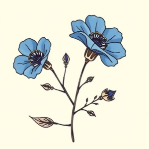 Doddle Bluebonnet Tattoo