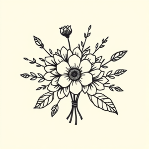 Doddle Bouquet Tattoo