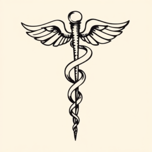 Doddle Caduceus Tattoo